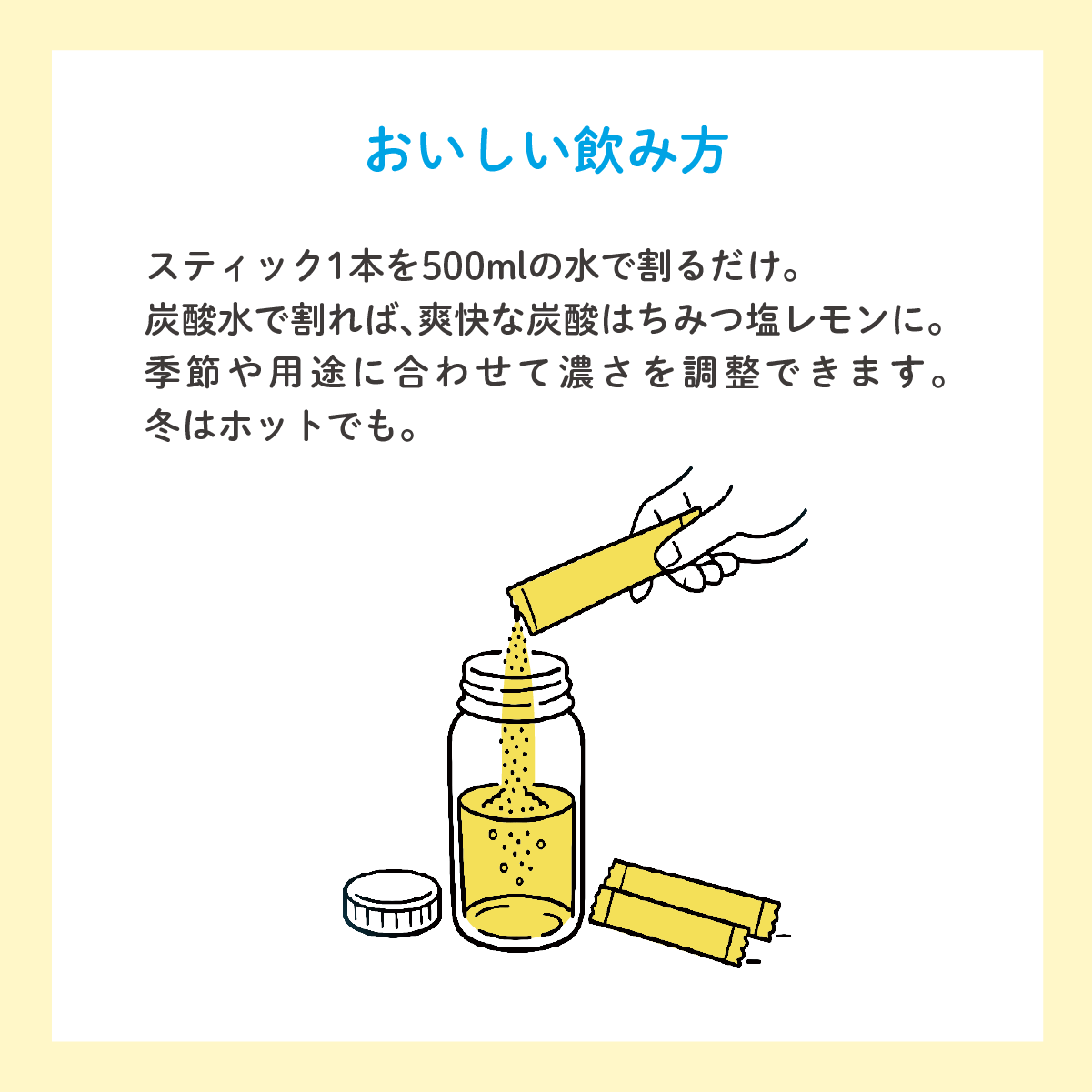 渇いたからだに、いいものだけ