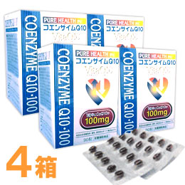 コエンザイムQ10 VitaQ10-100（ビタキューテン）（90粒）【4箱セット】【ピュアヘルス】【送料無料】
