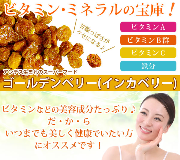 ゴールデンベリー インカベリー ビタミン・ミネラルの宝庫!甘酸っぱさが癖になる♪