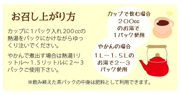 もみ殻のまま遠赤外線焙煎 黒焼き玄米茶 お召し上がり方