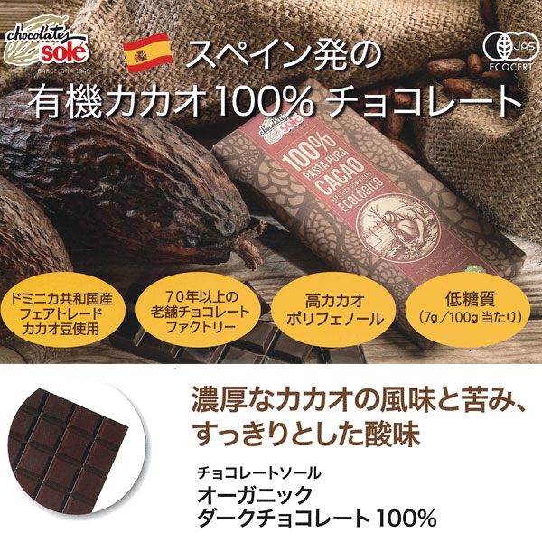 冬季限定】チョコレートソール オーガニックダークチョコレート100