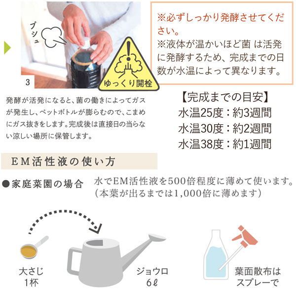 ＥＭ活性液の使い方
