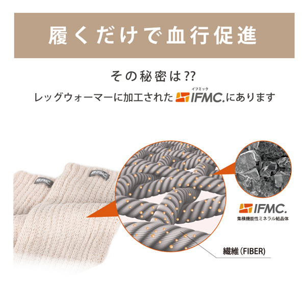 履くだけで血行促進！その秘密は？？レッグウォーマーに加工されたIFMC.にあります