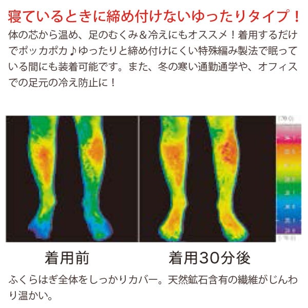 おやすみサポーターシリーズ足湯気分サポーターは寝ているときに締め付けないゆったりタイプ