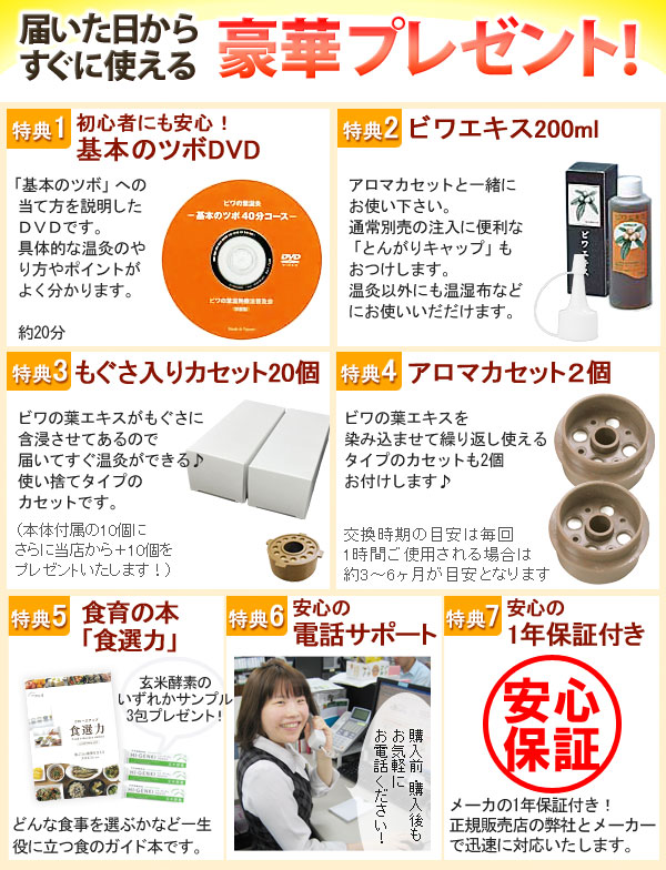 ビワの葉温灸器 ユーフォリア・Q本体セット【ティー・エス・アイ