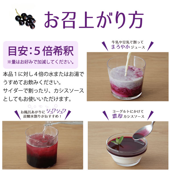 カシスの雫お召し上がり方