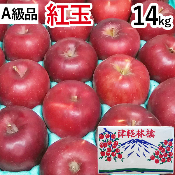 【A級品】紅玉（こうぎょく）青森りんご（約14kg）【竹嶋有機農園】【直送につき代引・同梱不可】【送料込】【クーポン券使用不可】