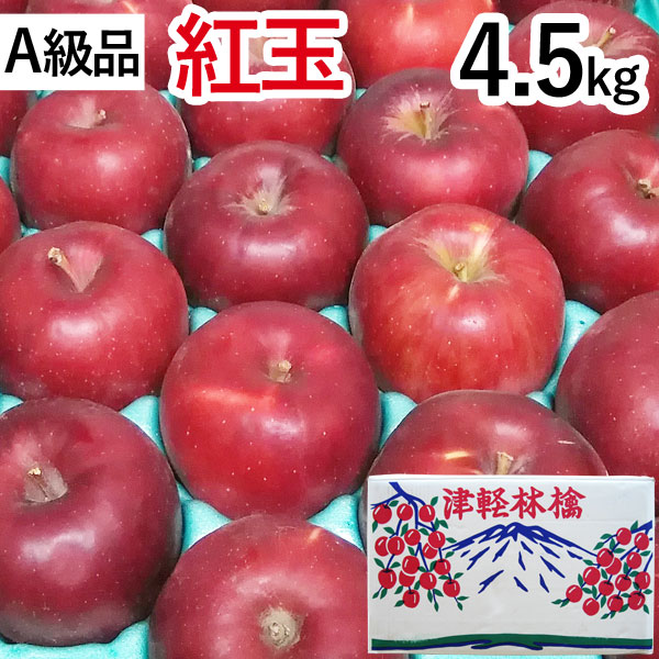 【A級品】紅玉（こうぎょく）青森りんご（約4.5kg）【竹嶋有機農園】【直送につき代引・同梱不可】【送料込】【クーポン券使用不可】