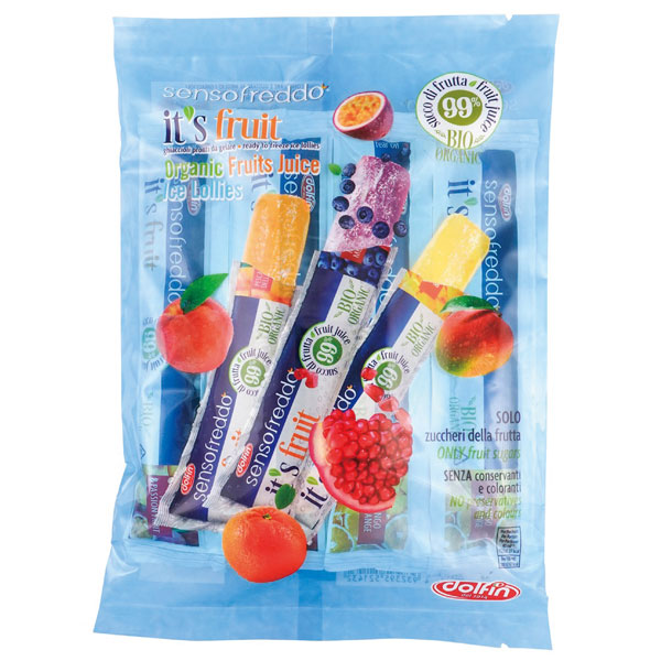 【4月新商品】【夏季限定】オーガニックフルーツウォーターアイスバー（ブルー）（400ml（40ml×10本））【Wismettacフーズ】【クーポン券使用不可】