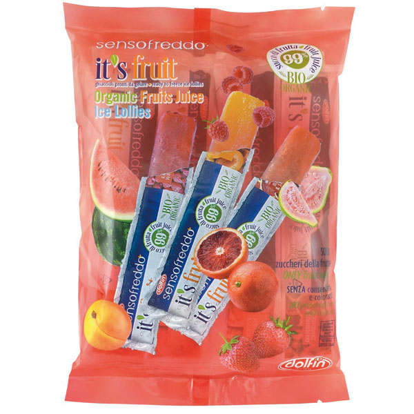 【4月新商品】【夏季限定】オーガニックフルーツウォーターアイスバー（レッド）（400ml（40ml×10本））【Wismettacフーズ】【クーポン券使用不可】