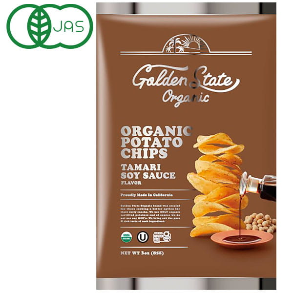 Golden State オーガニックポテトチップス たまり醤油風味（85g）【若翔】【クーポン券使用不可】