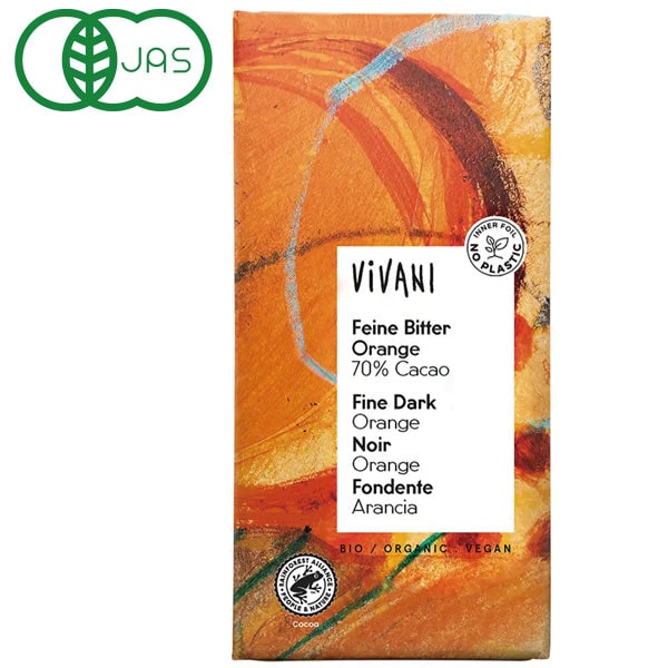 【2025年冬季より発送予定】【秋冬限定】ViVANI オーガニックダークチョコレートオレンジ カカオ70％（100g）【ニコウトレーディング】