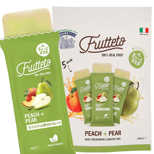 【今季完売】【5月新商品】【数量限定】Frutteto アイスキャンディ（ピーチ＆ペアー）（40g×5本入）【リブインコンフォート】