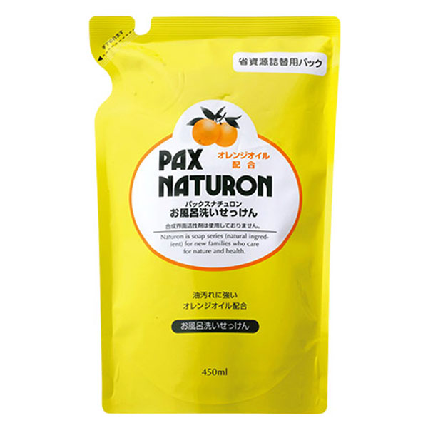 パックスナチュロン お風呂洗い石けん・詰替え用（450ml）【太陽油脂】