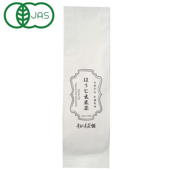 京都宇治 有機ほうじ玄米茶（100g）【童仙房茶舗】