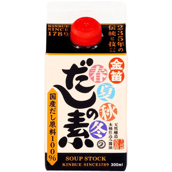 【5月新商品】金笛 春夏秋冬のだしの素（300ml）紙パック【笛木醤油】