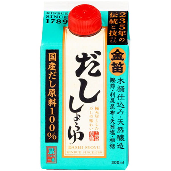 【5月新商品】金笛 だししょうゆ（300ml）紙パック【笛木醤油】