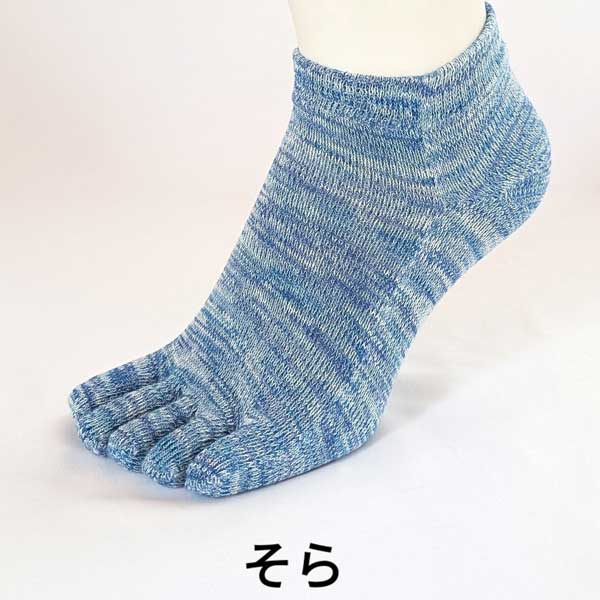 EMソックス】5本指スニーカーソックス彩 婦人用（22～24cm