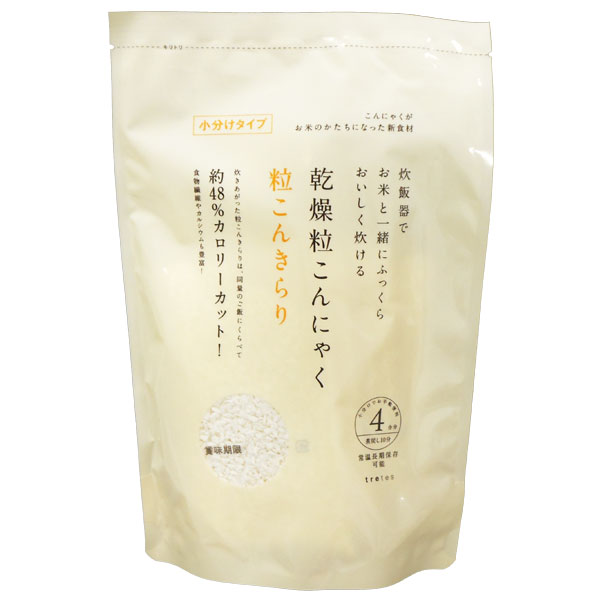 乾燥粒こんにゃく 粒こんきらり（60g×4袋入）【トレテス】