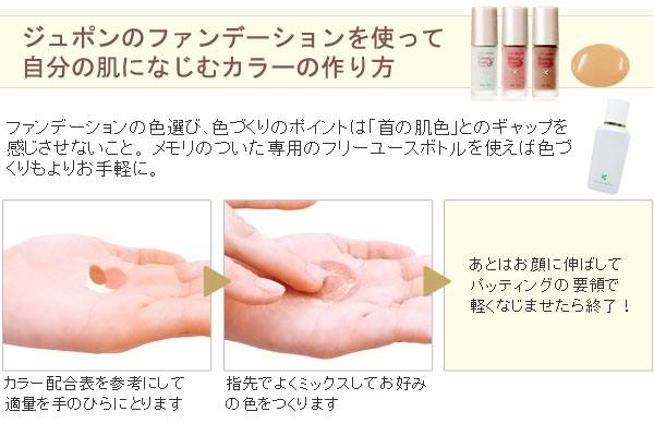 ジュポンメイクアップ化粧品一覧
