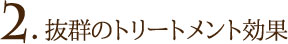 2.抜群のトリートメント効果