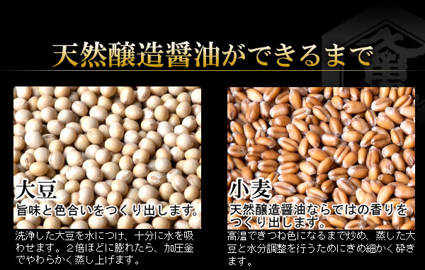 天然醸造醤油ができるまで 天然醸造醤油ができるまで