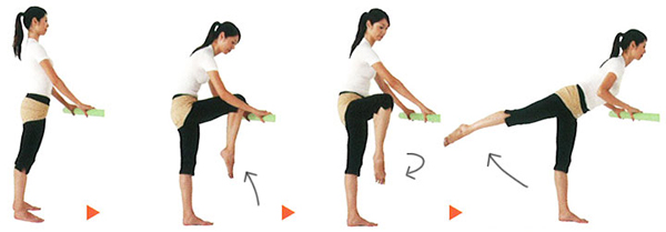 足廻しを交互に三回廻します