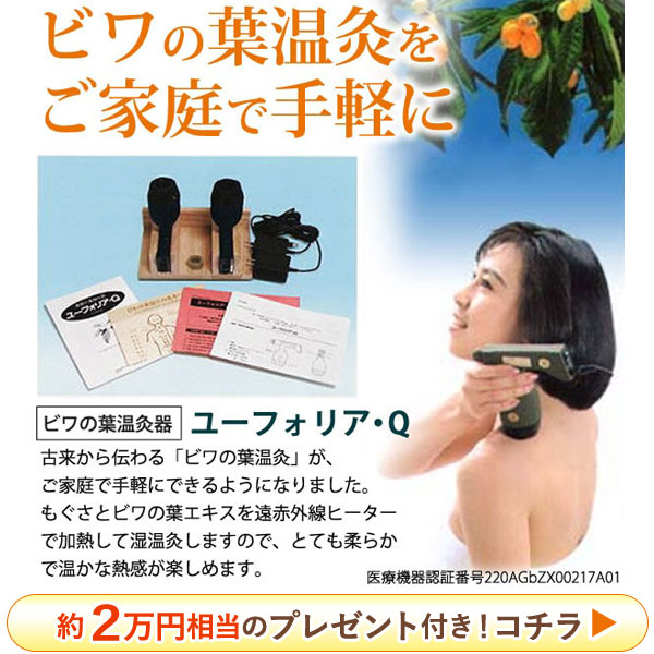 ビワの葉温灸器ユーフォリア・Qはこちら
