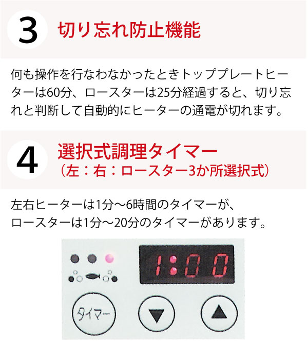 ラジエントヒーターの機能