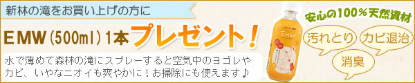 今だけ!新林の滝購入でEMW(500ml)1本プレゼント